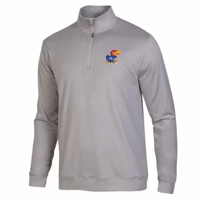 Мужской пуловер NCAA Kansas Jayhawks с молнией 1/4