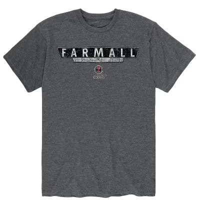Мужская футболка Farmall Grill с коротким рукавом и рисунком heather charcoal