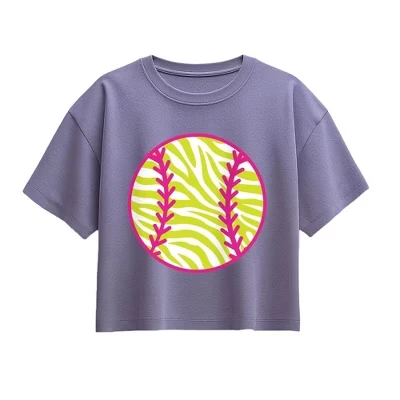 Детская футболка Instant Message Tiger Print Softball, перивинкл