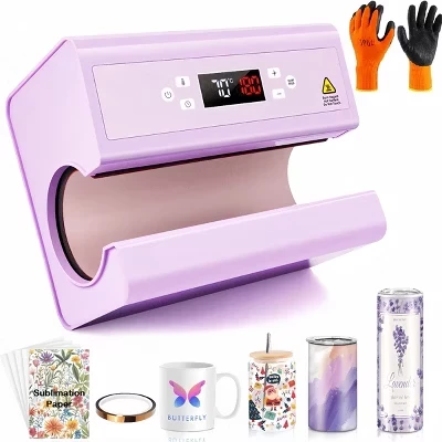 Термопресс HOMDOX Tumbler 550 Вт, фиолетовый/розовый