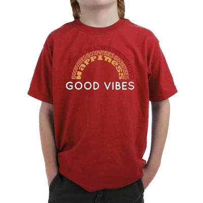 Мужская футболка Word Art - Good Vibes красного цвета