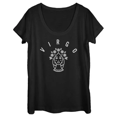 Женская футболка Lost Gods Zodiac Virgo Line Art, черная