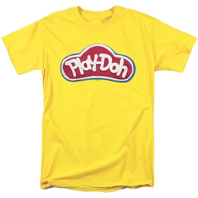 Логотип Play Doh на футболке Doh для взрослых желтого цвета