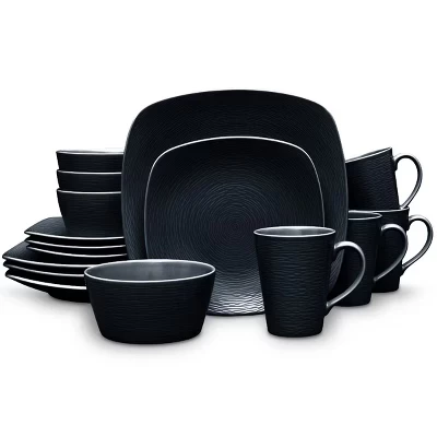 Набор посуды Noritake Colorscapes, 16 предметов, чёрный