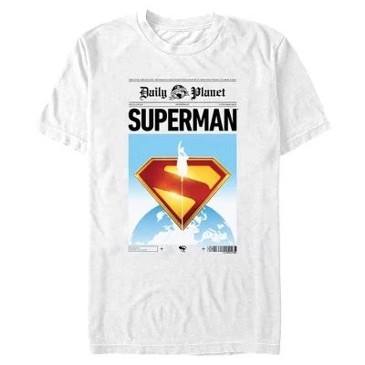 Мужская футболка Superman Daily Planet Page белого цвета