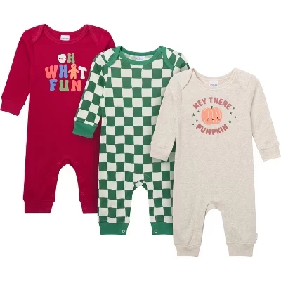 Детские пижамы (для девочек) Onesies Brand 3 шт, тыквенные