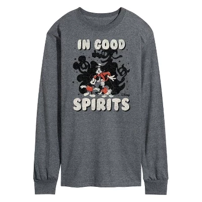 Мужская футболка с длинным рукавом In Good Spirits с графическим рисунком heather charcoal