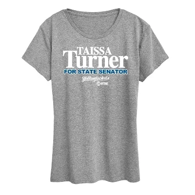 Женская футболка Taissa Turner Senator с коротким рукавом и графическим рисунком