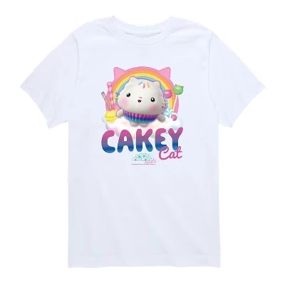 Футболка Cakey Cat Tee с коротким рукавом и рисунком белого цвета