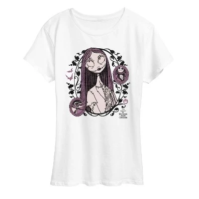 Женская футболка Sally Art Nouveau с коротким рукавом и рисунком в стиле модерн, белая