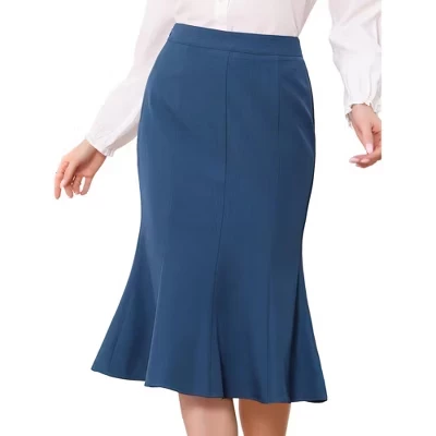 Женская юбка-русалка Inspire Chic Midi, синяя