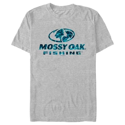 Мужская футболка с логотипом Blue Water Fishing с логотипом athletic heather