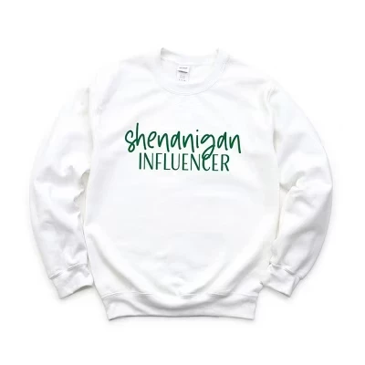 Женская толстовка с рисунком Shenanigan Influencer белого цвета