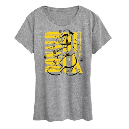 Женская футболка Disney Donald Street Wear с принтом, серый меланж