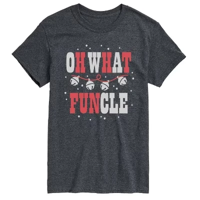 Мужская футболка Oh What Funcle с коротким рукавом и графическим рисунком heather charcoal