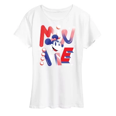 Женская футболка Disney Minnie Word Art с принтом, белая
