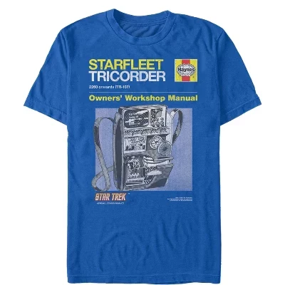 Мужская футболка Star Trek Starfleet Tricorder, синяя