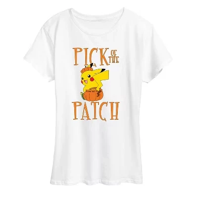 Женская футболка с коротким рукавом и рисунком Pokémon - Pick Of The Patch, белая