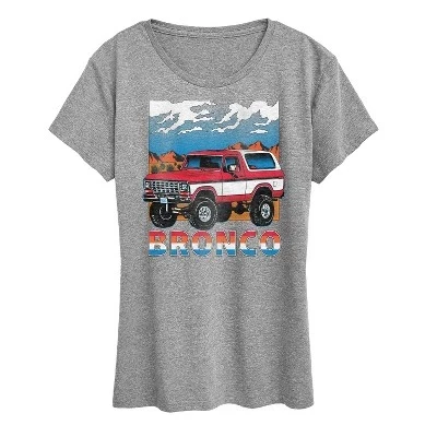 Женская футболка Ford Bronco Mountain View, серая
