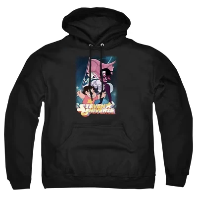 Унисекс худи Steven Universe Crystal Gem Flag, черное