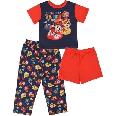 Пижамные комплекты свободного кроя для маленьких мальчиков Nickelodeon Paw Patrol, состоящие из 2 или 3 частей
