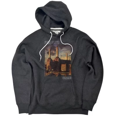 Увядшие животные Приталенный пуловер с капюшоном цвета древесного угля