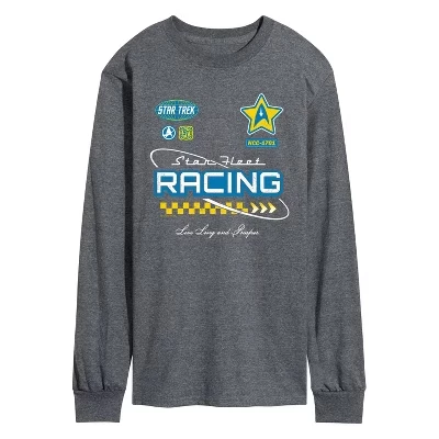 Мужская футболка Star Fleet Racing Jersey с длинным рукавом и графическим рисунком heather charcoal