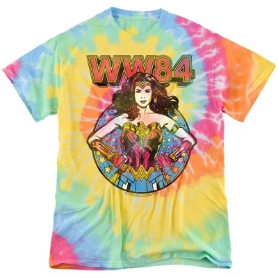 Мужская футболка с галстуком-красителем 84 Star Circle Tie Dye rainbow spiral