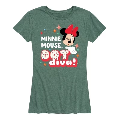 Женская футболка Minnie Dot Diva с коротким рукавом и рисунком heather juniper