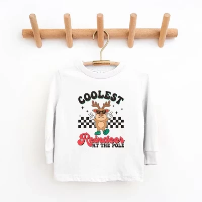 Детский лонгслив Juniper Shop Coolest Reindeer, белый