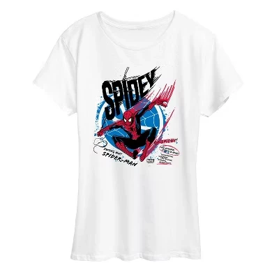 Женская футболка с коротким рукавом и рисунком Spidey Speed, белая