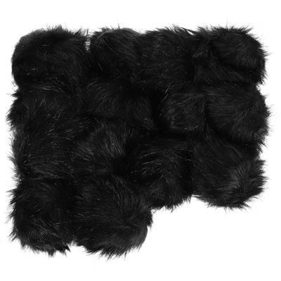 Помпоны Unique Bargains из искусственного меха, 14 шт черные