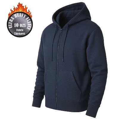 Мужское худи Blue Ice Super Heavyweight, с флисом, синее