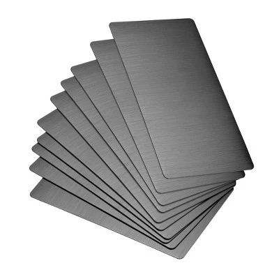 Лазерная типография DIY из нержавеющей стали для гравировки Пустой карточки 10 шт. черного цвета