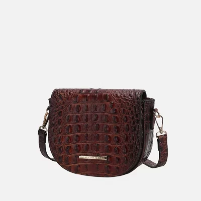 Сумка Amalia Crossbody из веганской кожи с тиснением под крокодила Сумка через плечо от Mia K brown