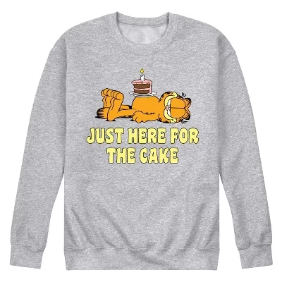 Мужская флисовая толстовка Just Here For Cake с графическим рисунком athletic heather