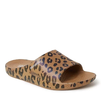 Женские устойчивые комфортные сандалии-горки EcoCozy leopard