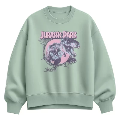 Женская толстовка из овечьей шерсти T-Rex Oversize Crew Sweatshirt пастельных тонов с морской пеной