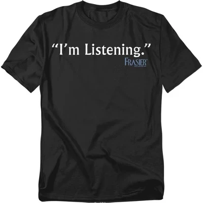 Мужская футболка LogoVision Frasier I'm Listening, черная