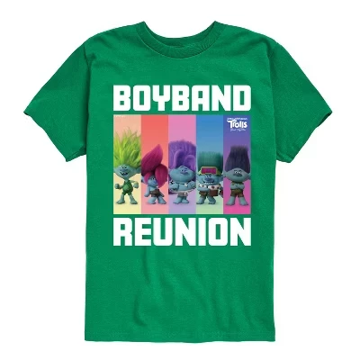Футболка для мальчиков Trolls Boyband Reunion, зеленая