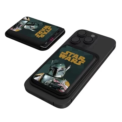 Черный магнитный кошелек для кредитных карт Boba fett с цветным блоком Star Wars Empire