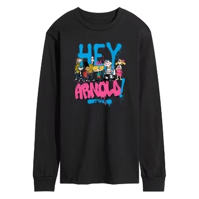 Мужской лонгслив Hey Arnold Arnold Spray Paint 96, черный