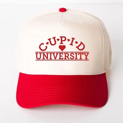 Cupid University Arched - женская парусиновая шляпа дальнобойщика красного цвета