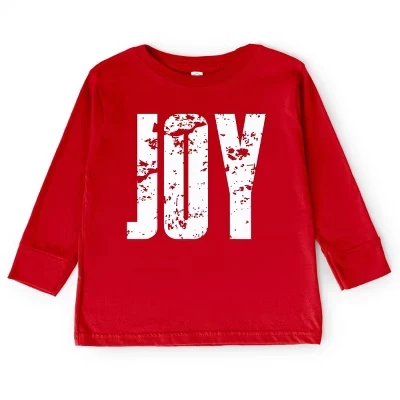 Футболка Joy Block Distressed - для малышей с длинным рукавом и рисунком, красная