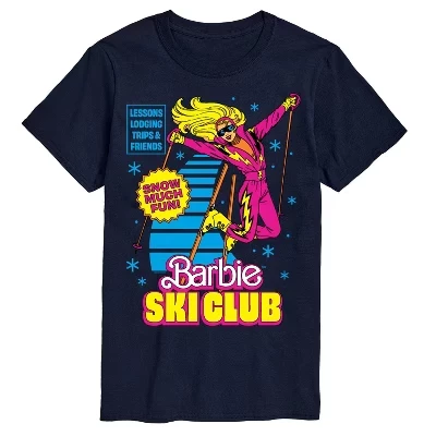 Мужская футболка Barbie Ski Club с принтом, темно-синяя