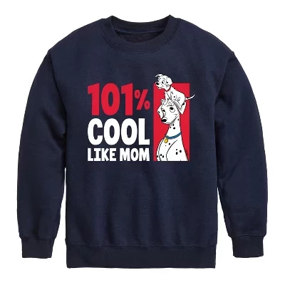 Флисовая толстовка с длинным рукавом и рисунком Cool Like Mom на 101 процент, темно-синий