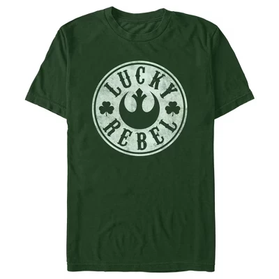 Мужская потрепанная футболка со значком Lucky Rebel зеленого цвета