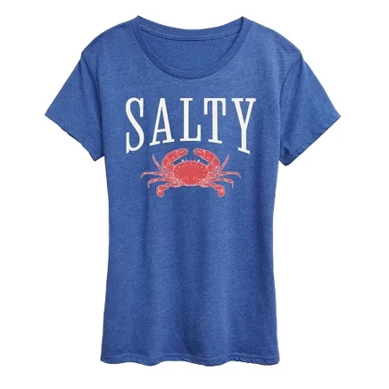 Женская футболка Instant Message Salty Crab, синий меланж