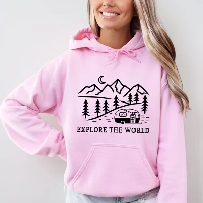 Унисекс худи Simply Sage Market World Camper, розовое