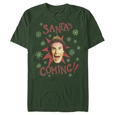 Мужская футболка Buddy Santa's Coming